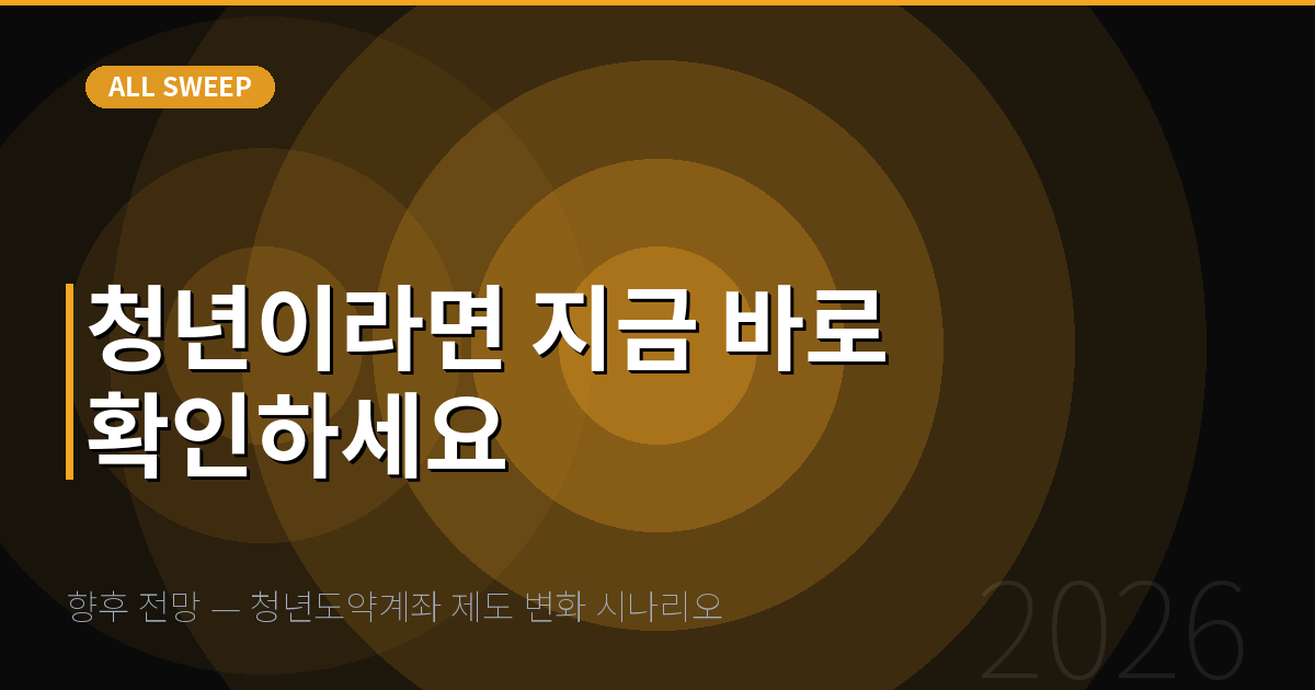 향후 전망 — 청년도약계좌 제도 변화 시나리오 — 청년이라면 지금 바로 확인하세요
