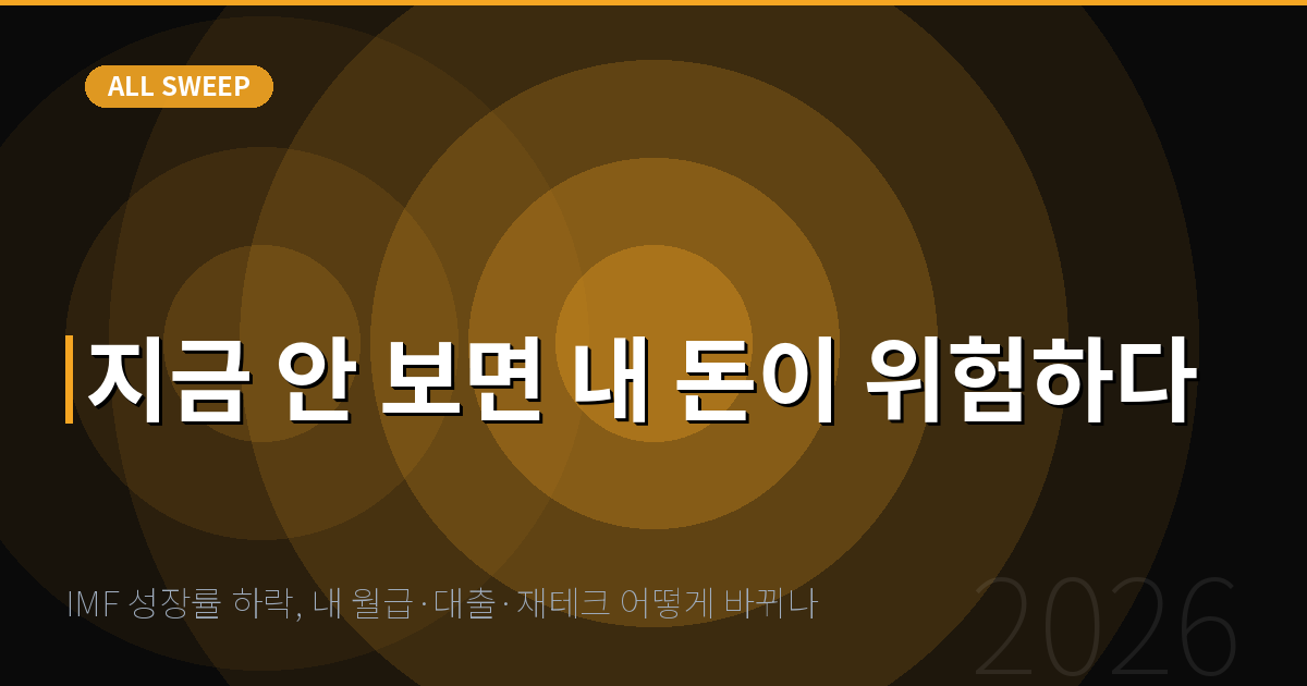 IMF 성장률 하락, 내 월급·대출·재테크 어떻게 바뀌나 — 지금 안 보면 내 돈이 위험하다