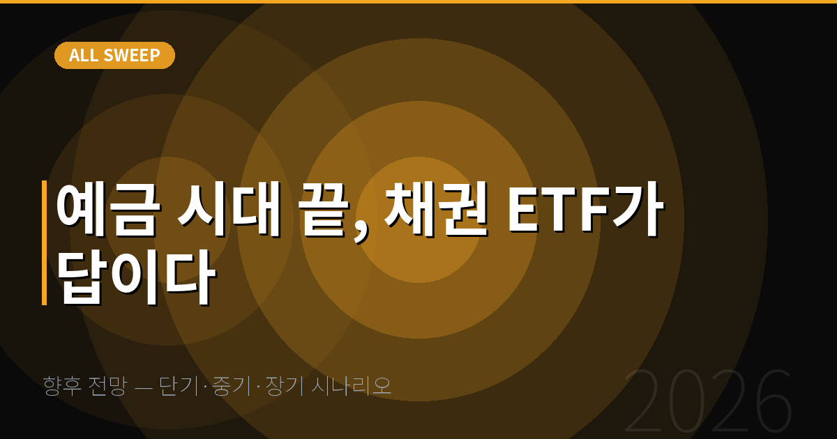 향후 전망 — 단기·중기·장기 시나리오 — 예금 시대 끝, 채권 ETF가 답이다