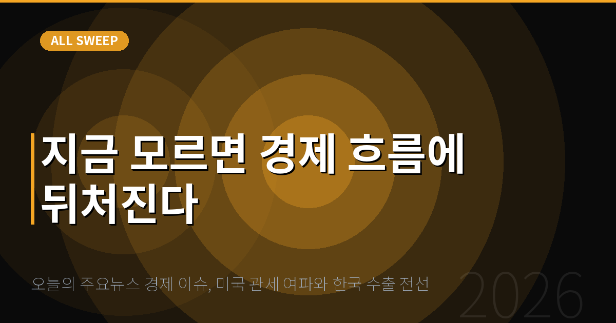 오늘의 주요뉴스 경제 이슈, 미국 관세 여파와 한국 수출 전선 — 지금 모르면 경제 흐름에 뒤처진다
