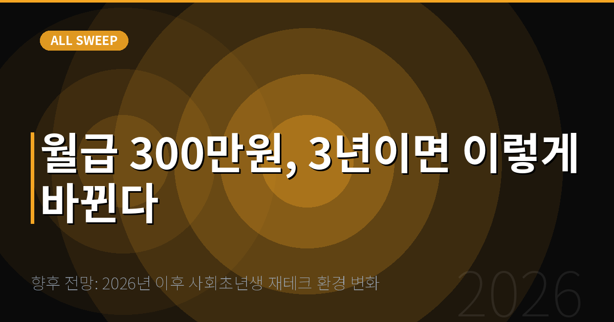 향후 전망: 2026년 이후 사회초년생 재테크 환경 변화 — 월급 300만원, 3년이면 이렇게 바뀐다