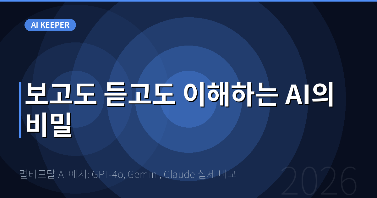 멀티모달 AI 예시: GPT-4o, Gemini, Claude 실제 비교 — 보고도 듣고도 이해하는 AI의 비밀