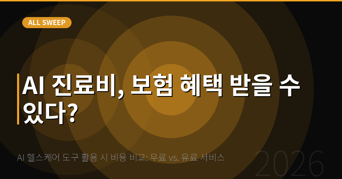 AI 헬스케어 도구 활용 시 비용 비교: 무료 vs. 유료 서비스 — AI 진료비, 보험 혜택 받을 수 있다?