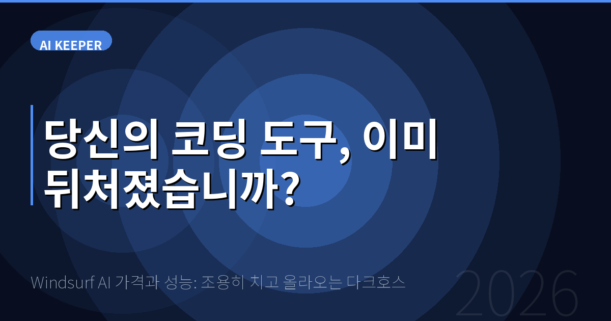 Windsurf AI 가격과 성능: 조용히 치고 올라오는 다크호스 — 당신의 코딩 도구, 이미 뒤처졌습니까?