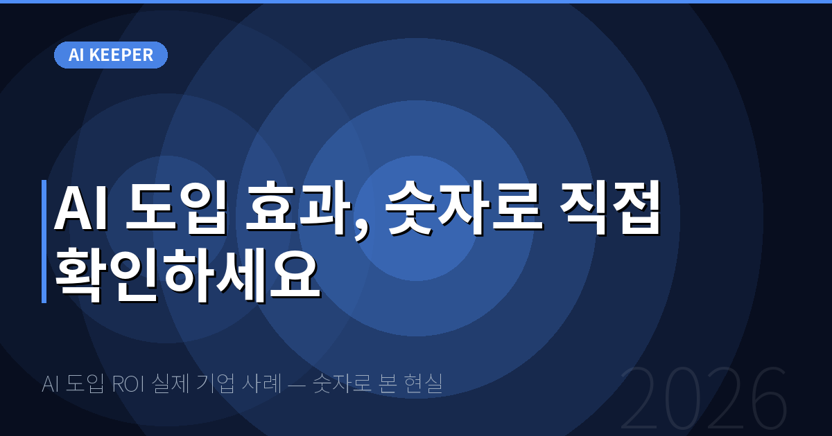AI 도입 ROI 실제 기업 사례 — 숫자로 본 현실 — AI 도입 효과, 숫자로 직접 확인하세요