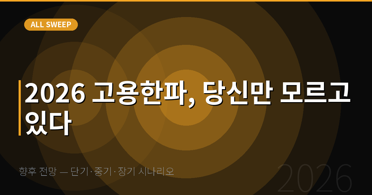 향후 전망 — 단기·중기·장기 시나리오 — 2026 고용한파, 당신만 모르고 있다