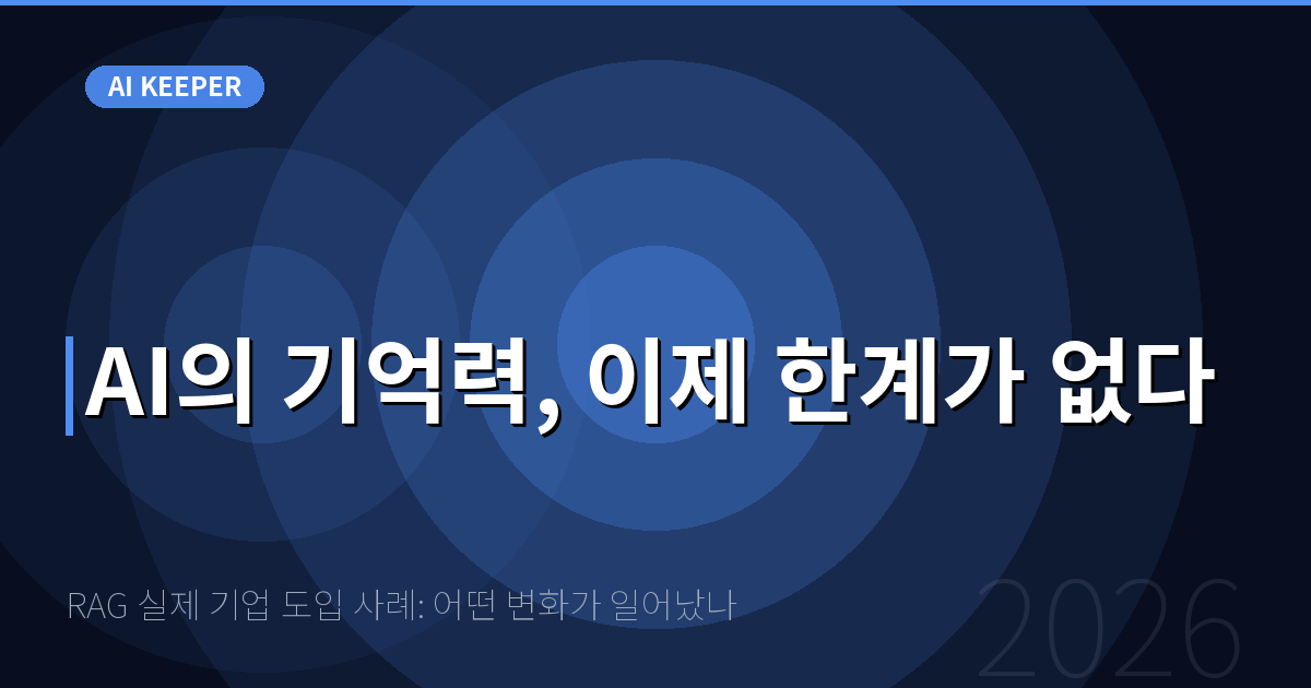 RAG 실제 기업 도입 사례: 어떤 변화가 일어났나 — AI의 기억력, 이제 한계가 없다
