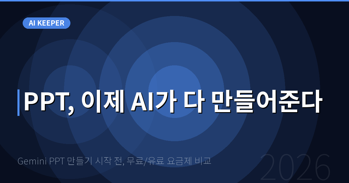Gemini PPT 만들기 시작 전, 무료/유료 요금제 비교 — PPT, 이제 AI가 다 만들어준다
