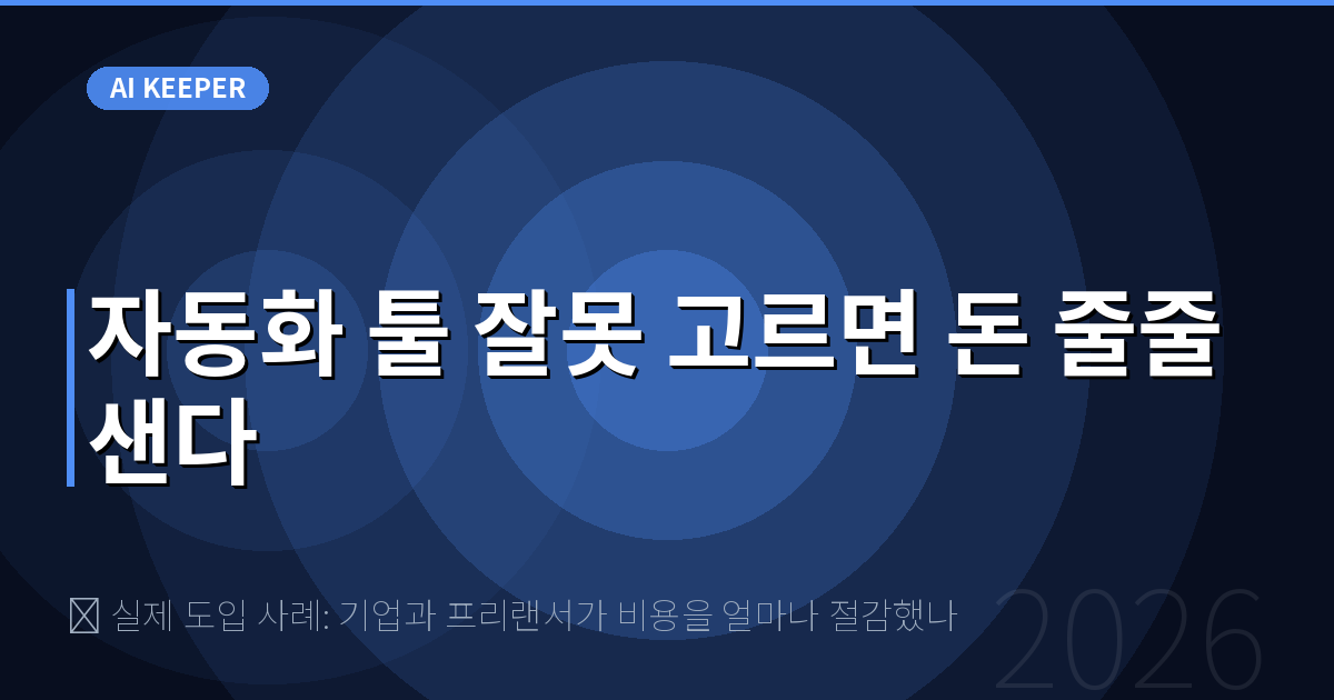 🏢 실제 도입 사례: 기업과 프리랜서가 비용을 얼마나 절감했나 — 자동화 툴 잘못 고르면 돈 줄줄 샌다